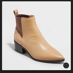 Women's Gwen Low Shaft Heeled
Boots - A New Day™ Tan 8.5